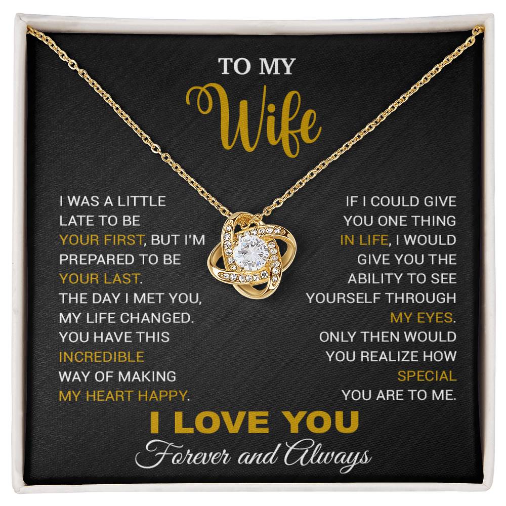 To My Wife Necklace, Gift For Wife, Anniversary Gift For Wife, Necklace For Wife 15_5_Black