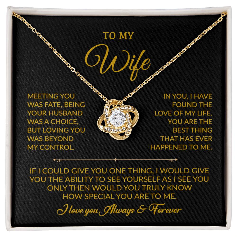 To My Wife Necklace, Gift For Wife, Anniversary Gift For Wife, Necklace For Wife 25_8_Gold
