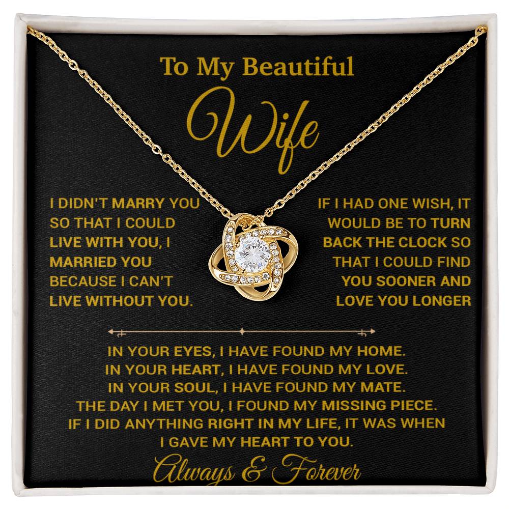 To My Wife Necklace, Christmas Gifts For Women, Anniversary Gift For Wife 12_9_Gold