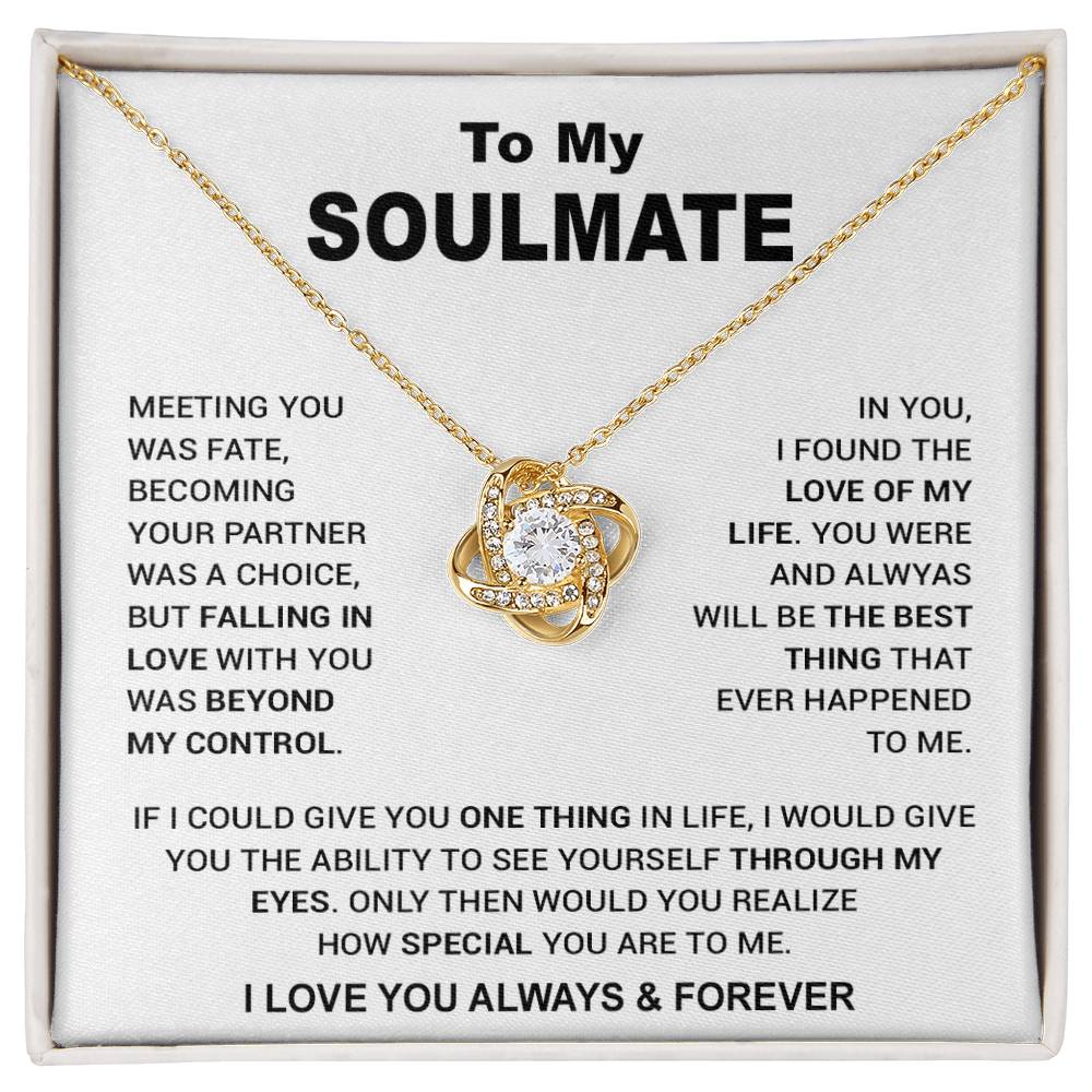 To My Soulmate Necklace, Soulmate Gift, Gift For Girlfriend, Christmas Gift 10_12_White
