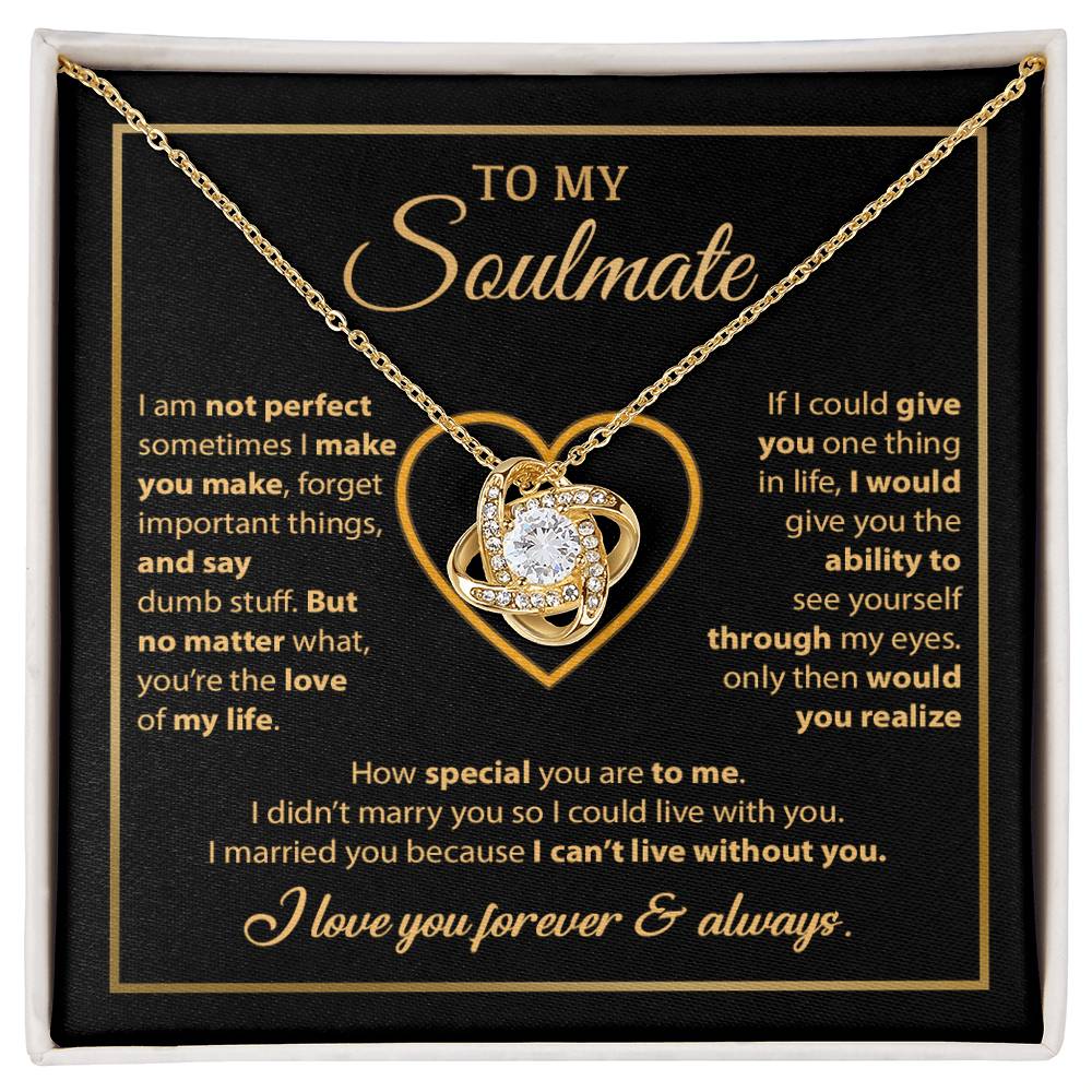To My Soulmate Necklace, Gift For Wife From Husband, Valentines Gift For Wife 11_2_Gold