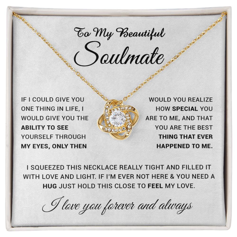 To My Soulmate Necklace, Gift For Soulmate, Anniversary Gift, Birthday Gift 25_4_White