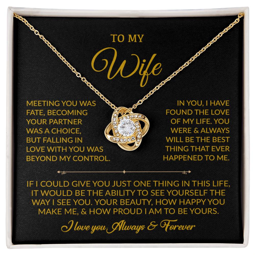 To My Wife Necklace, Gift For Wife, Anniversary Gift For Wife, Necklace For Wife 23_8_Gold