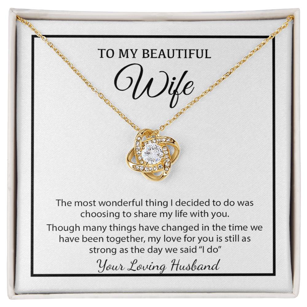To My Wife Necklace, Christmas Gifts For Women, Anniversary Gift For Wife 4_12_White