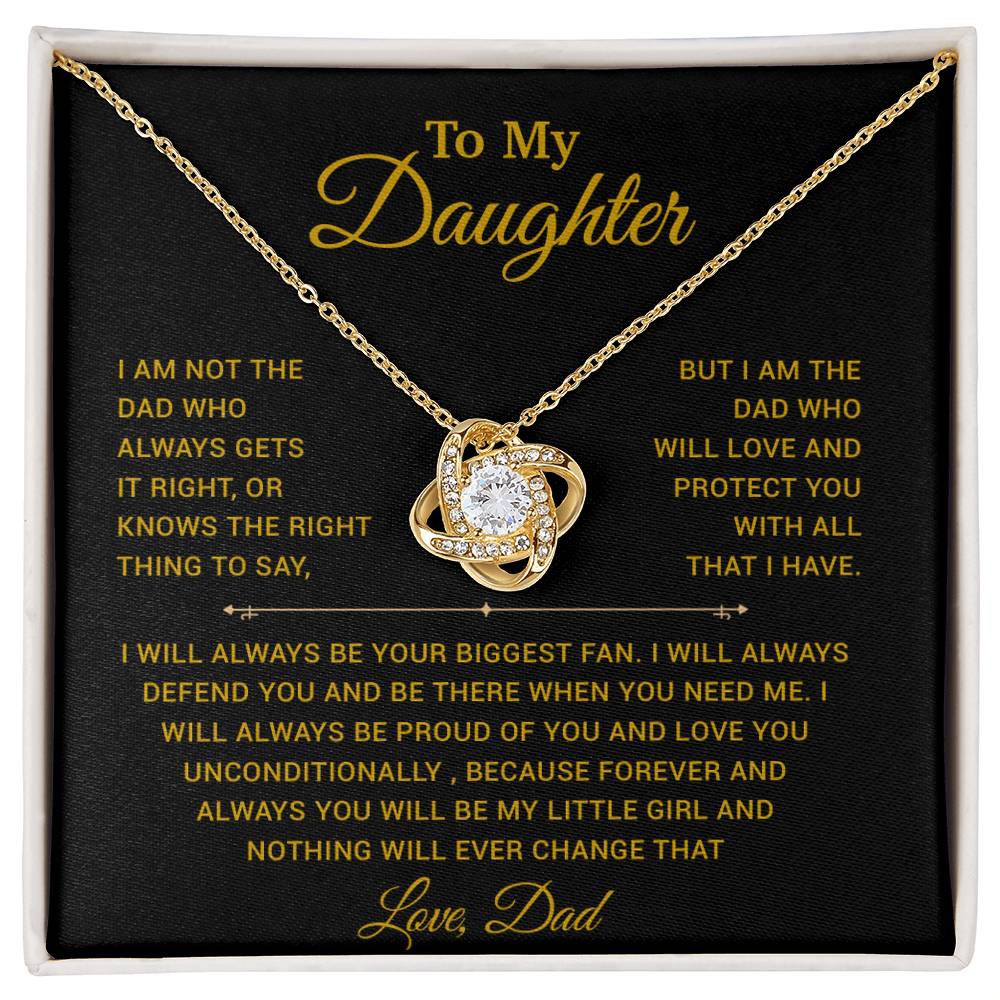 To My Daughter Necklace, Gift for Daughter from Dad, Father Daughter Necklace 23_11_Gold