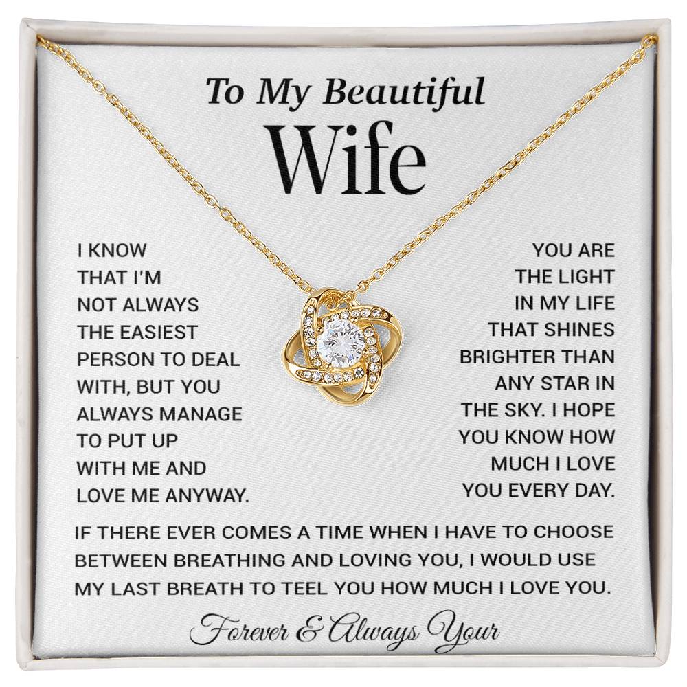 To My Wife Necklace, Gift For Wife, Anniversary Gift For Wife, Christmas Gift 28_11_White