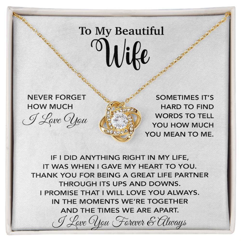 To My Wife Necklace, Christmas Gifts For Wife, Anniversary Cute Gift For Wife_White_25_9