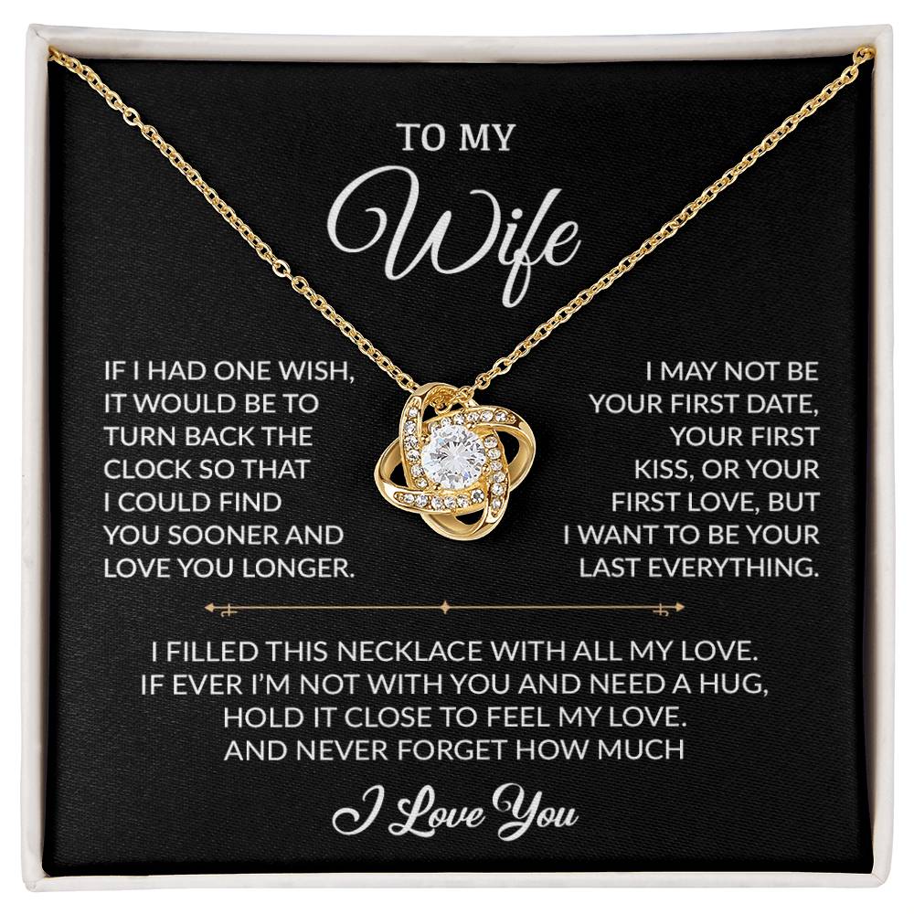 To My Wife Necklace, Gift For Wife, Anniversary Gift For Wife, Necklace For Wife 2_8_Black