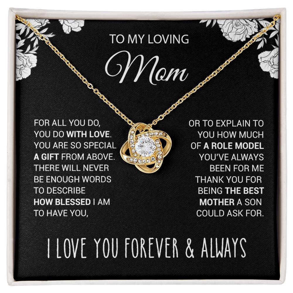 To My Mom Necklace, Gifts for Mom from Son, Mother And Son Necklace