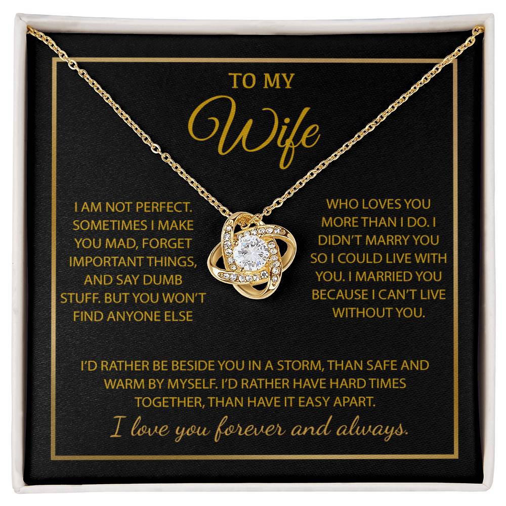 To My Wife Necklace, Christmas Gifts For Women, Anniversary Gift For Wife 4_11_Gold