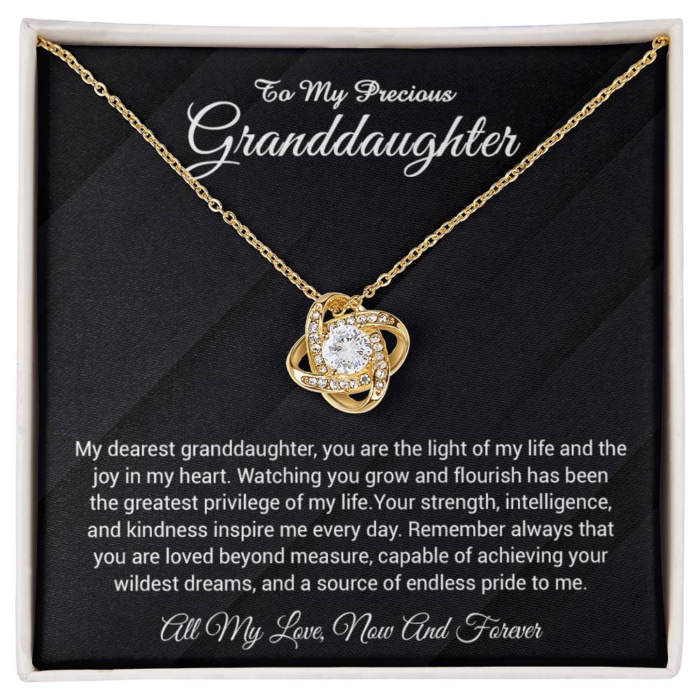 To My Granddaughter Necklace, Gift From Grandmother to Granddaughter Necklace