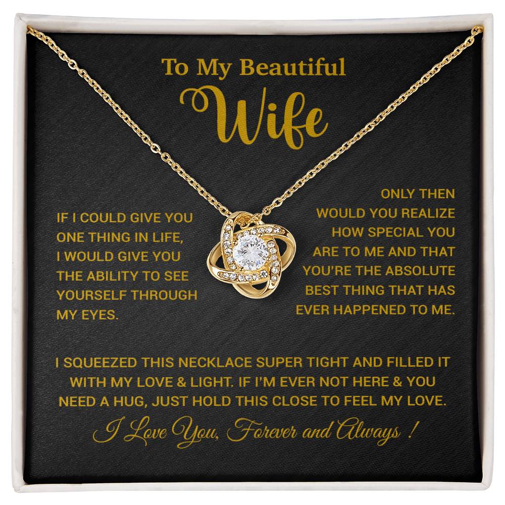 To My Wife Necklace, Wife Gift From Husband, Wife Husband Necklace, Christmas Gift 19_9_Gold