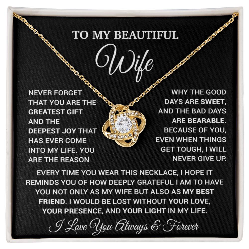 To My Wife Necklace, Christmas Gifts For Wife, Anniversary Cute Gift For Wife_16_9_Black