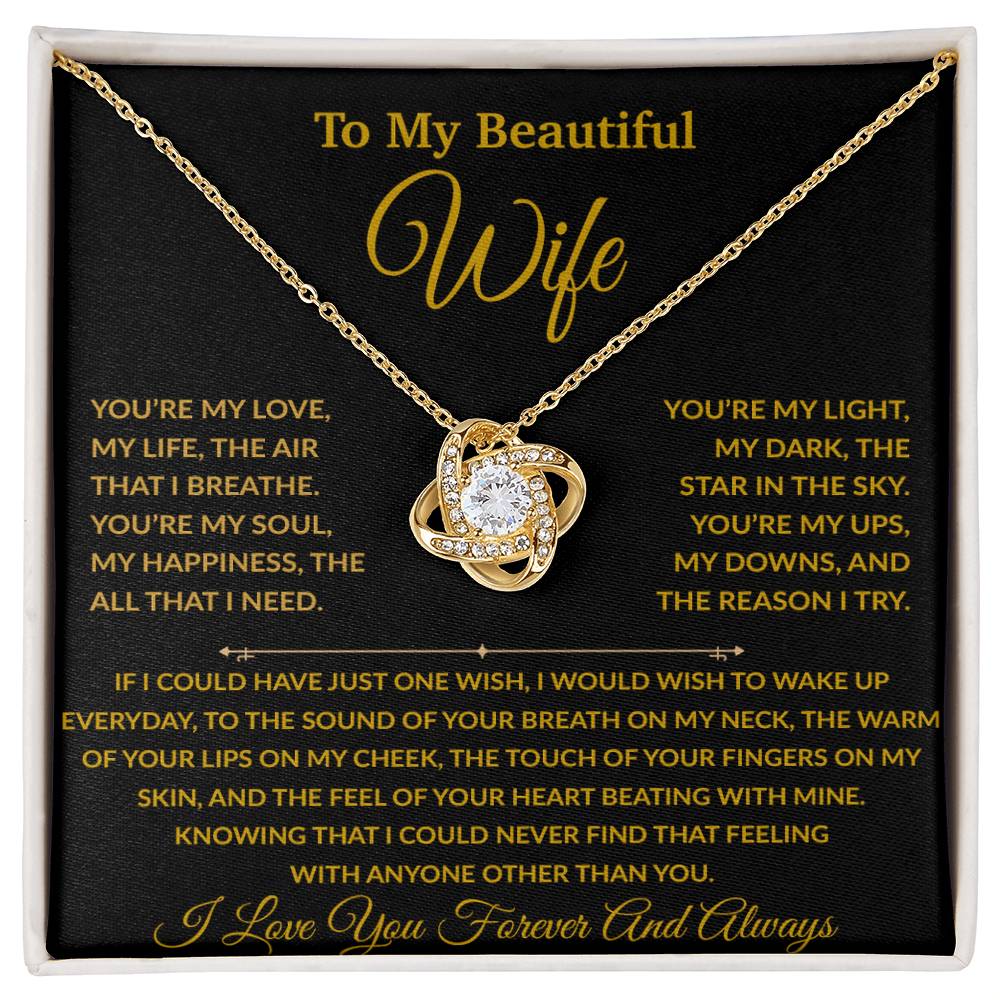 To My Wife Necklace, Christmas Gifts For Women, Anniversary Gift For Wife 8_9_Gold