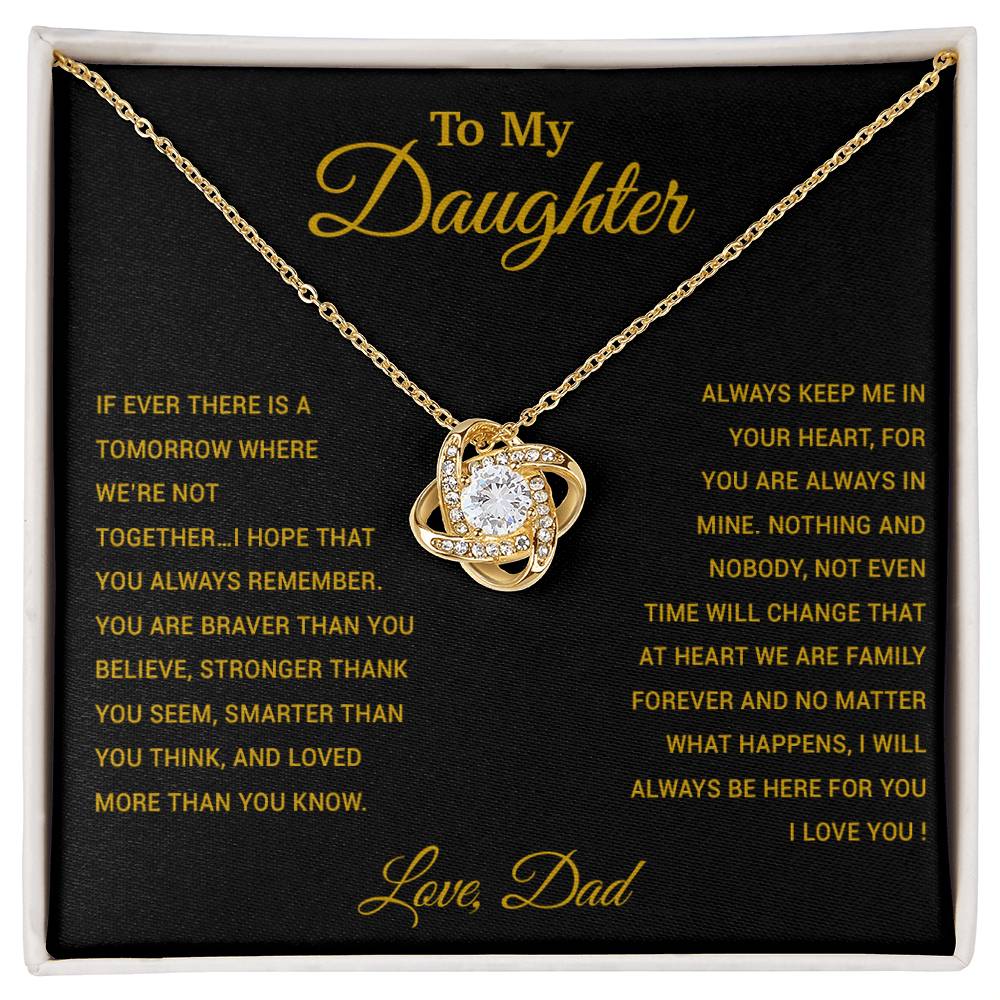 To My Daughter Necklace, Gift for Daughter from Dad, Father Daughter Necklace 26_3_Gold