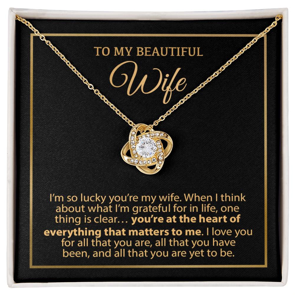 To My Wife Necklace, Vanlentines Gifts For Women, Anniversary Gift For Wife 5_1_Gold