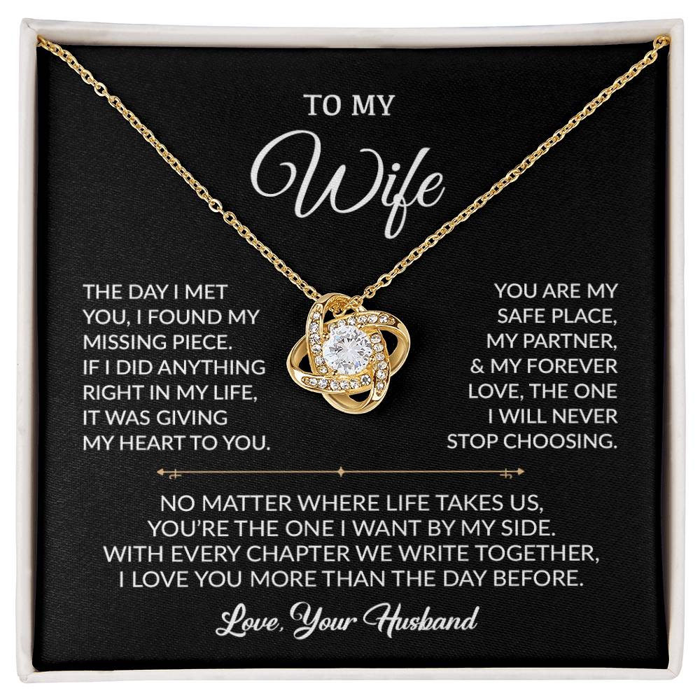 To My Wife Necklace, Gift For Wife, Anniversary Gift For Wife, Necklace For Wife 19_8_Black