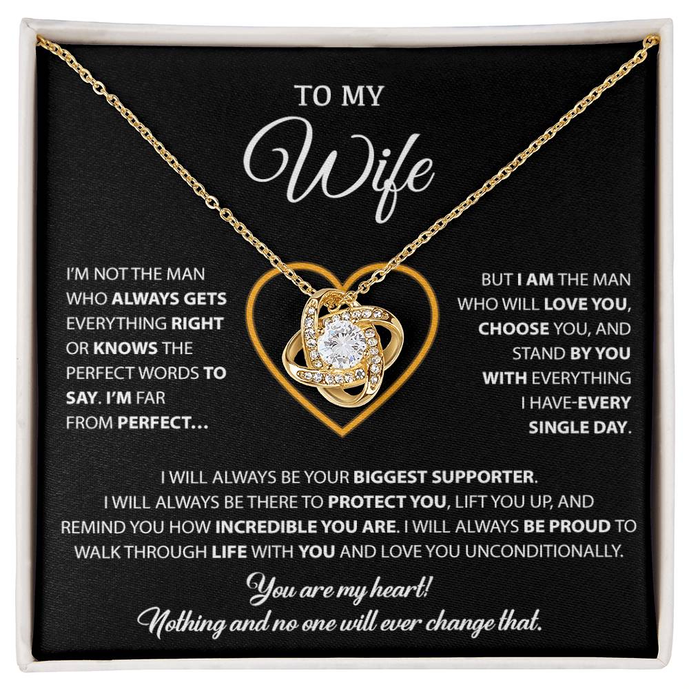To My Wife Necklace, Gift For Wife, Anniversary Gift For Wife, Necklace For Wife 14_1_Black
