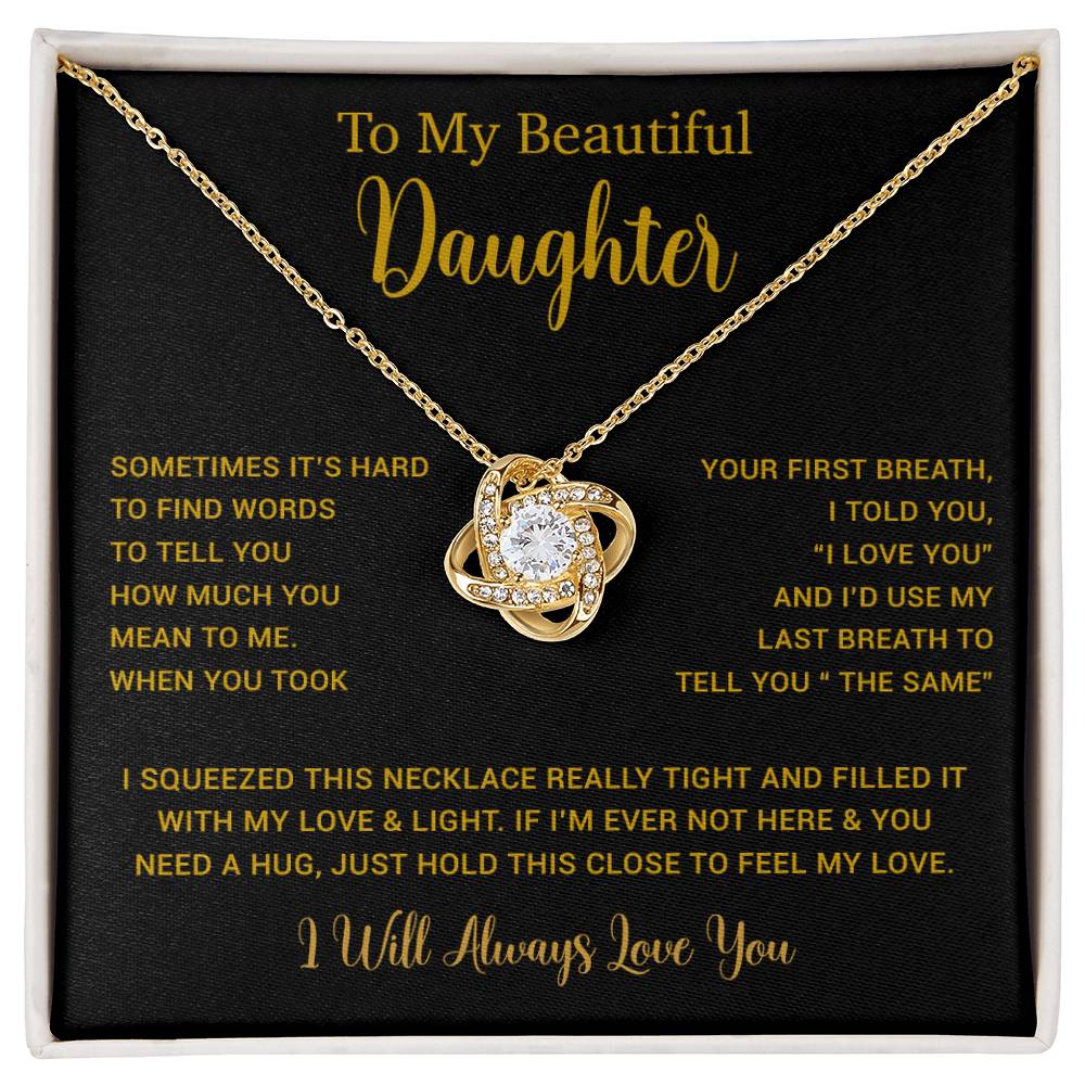 To My Daughter Necklace, Gift for Daughter from Dad, Father Daughter Necklace  11_5_Gold