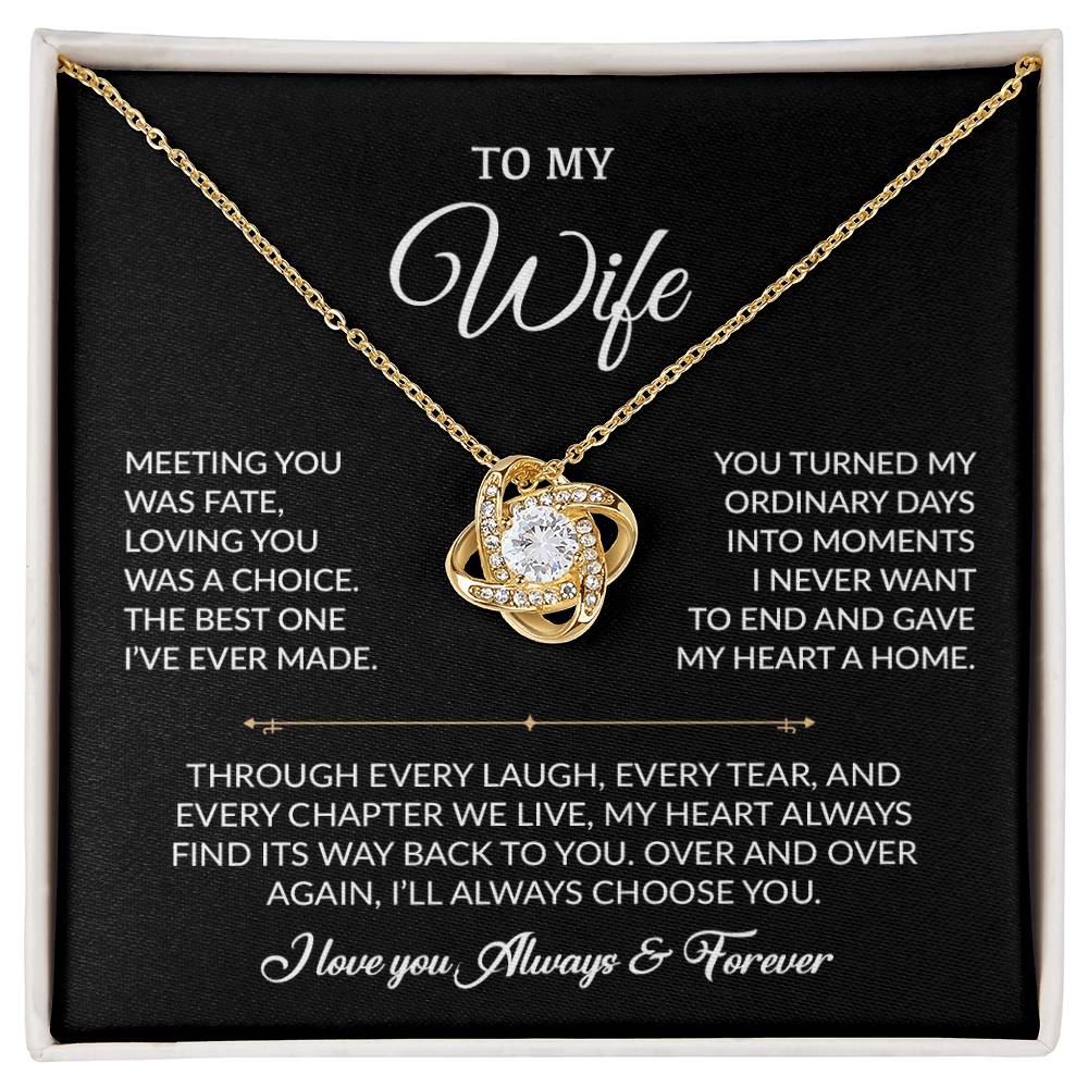 To My Wife Necklace, Gift For Wife, Anniversary Gift For Wife, Necklace For Wife 1_8_Black