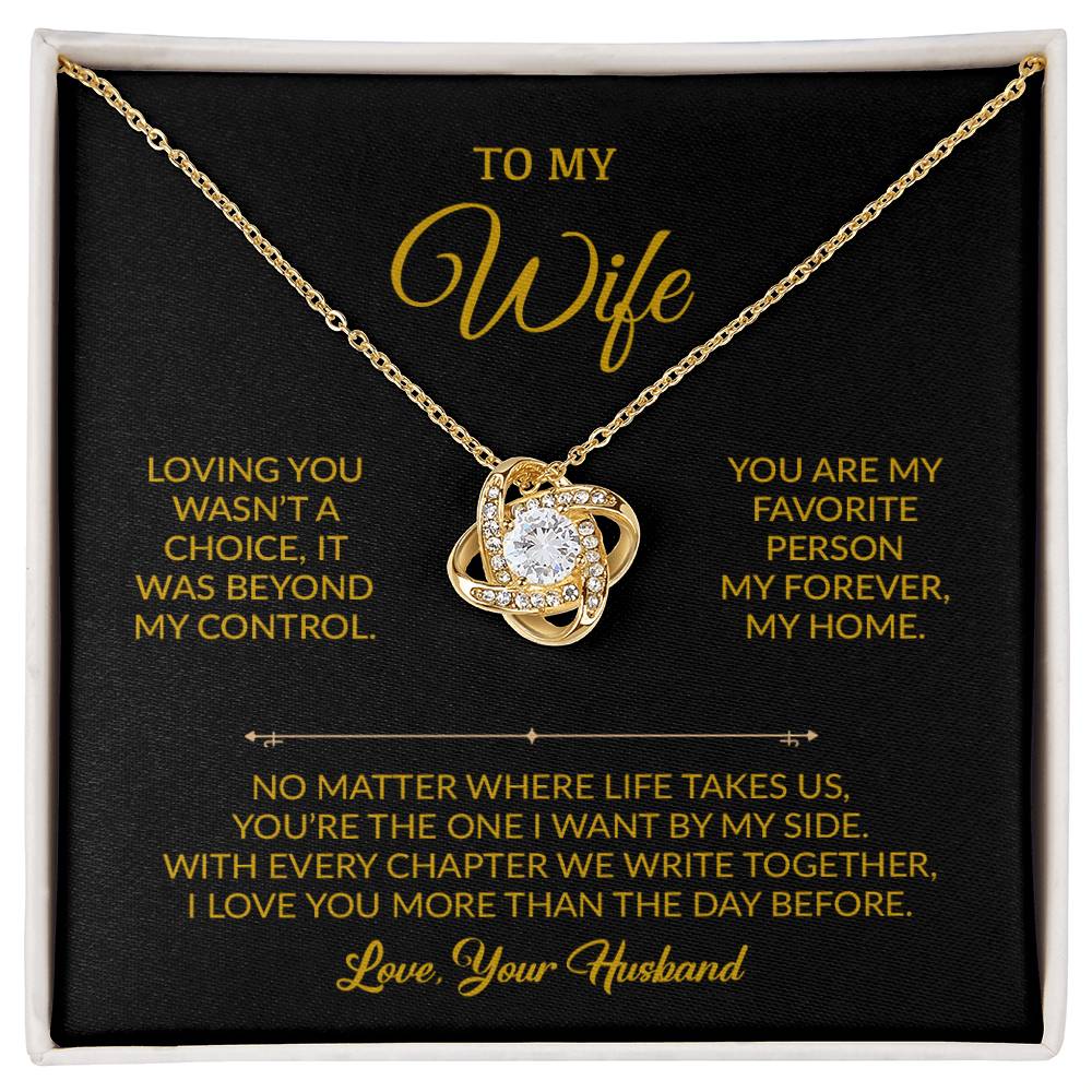To My Wife Necklace, Gift For Wife, Anniversary Gift For Wife, Necklace For Wife 26_8_Gold