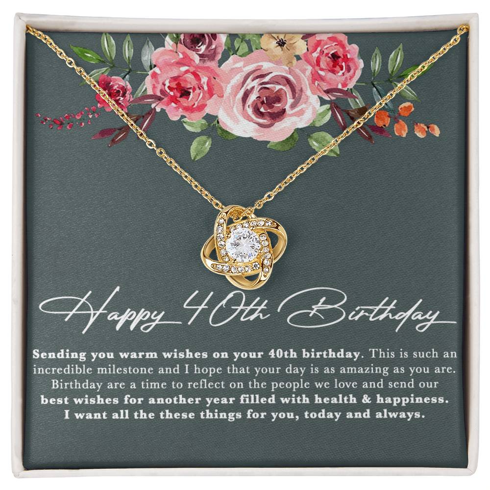 40th Birthday Gifts Necklace, 40th Birthday Necklace,40th Birthday Gift Ideas