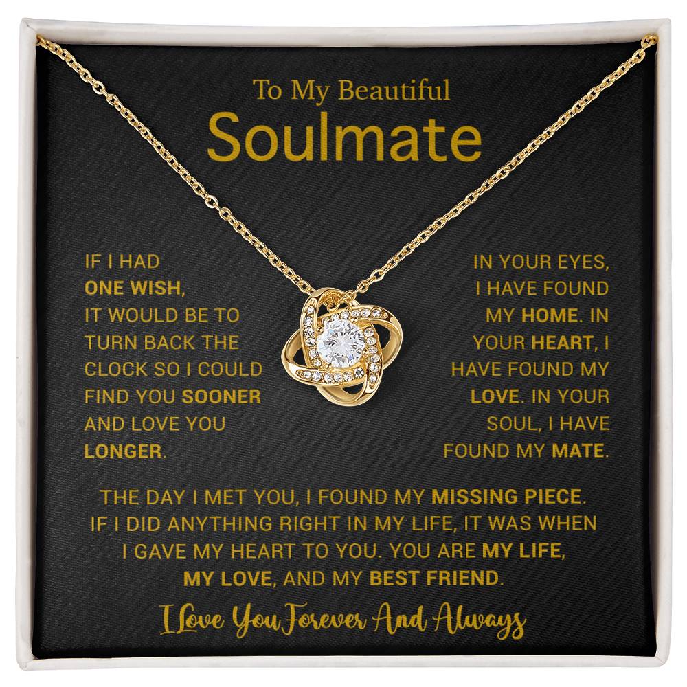 To My Soulmate Necklace, Gift For Soulmate, Anniversary Gift, Birthday Gift 4_5_Gold