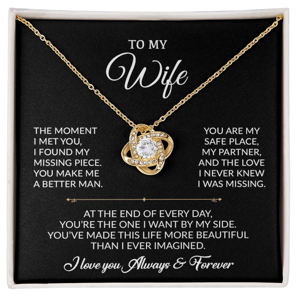 To My Wife Necklace, Gift For Wife, Anniversary Gift For Wife, Necklace For Wife 30_8_Black
