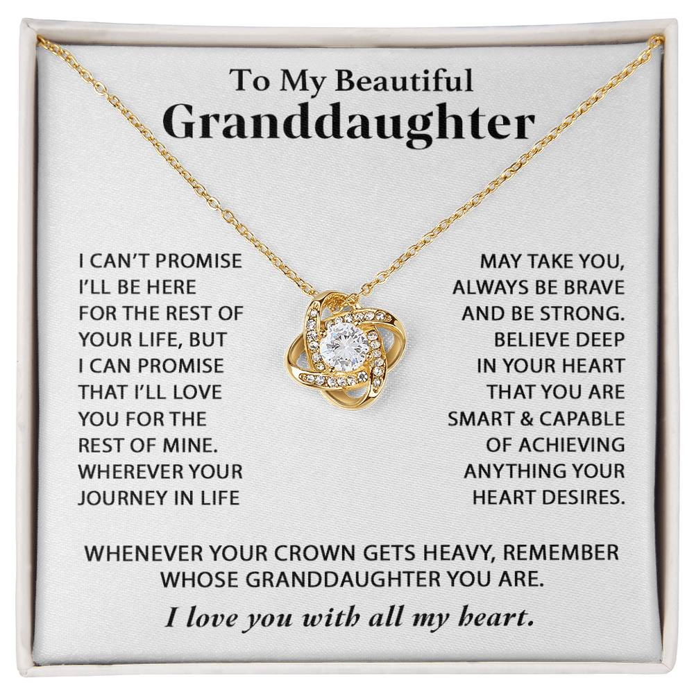 To My Granddaughter Necklace, Granddaughter Gifts From Grandpa, Birthday Gift