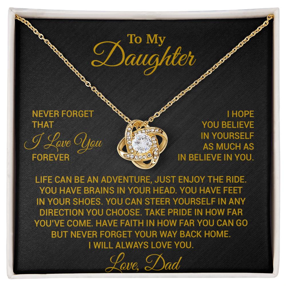 To My Daughter Necklace, Daughter Father Necklace, Daughter Gift From Dad 19_8_Gold