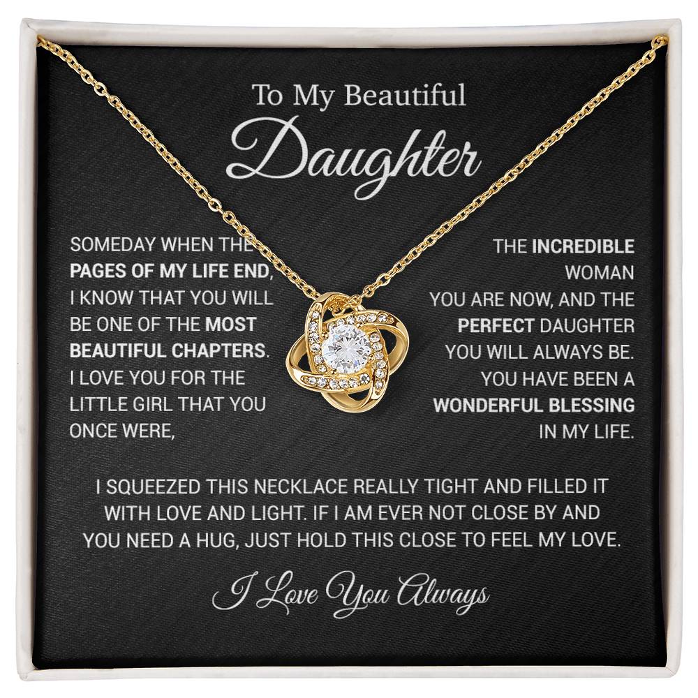 To My Daughter Necklace, Daughter Father Necklace, Daughter Gift From Dad 4_6_Black