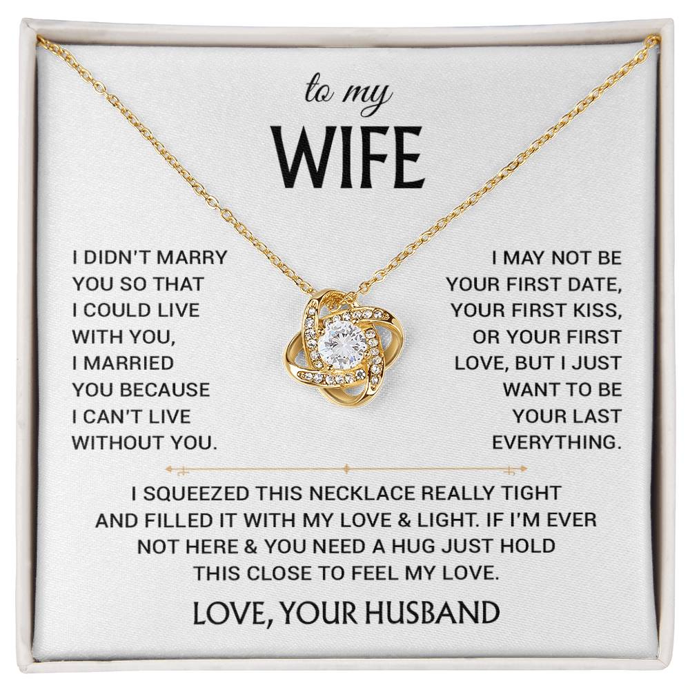 To My Wife Necklace, Christmas Gifts For Women, Anniversary Gift For Wife 12_12_White