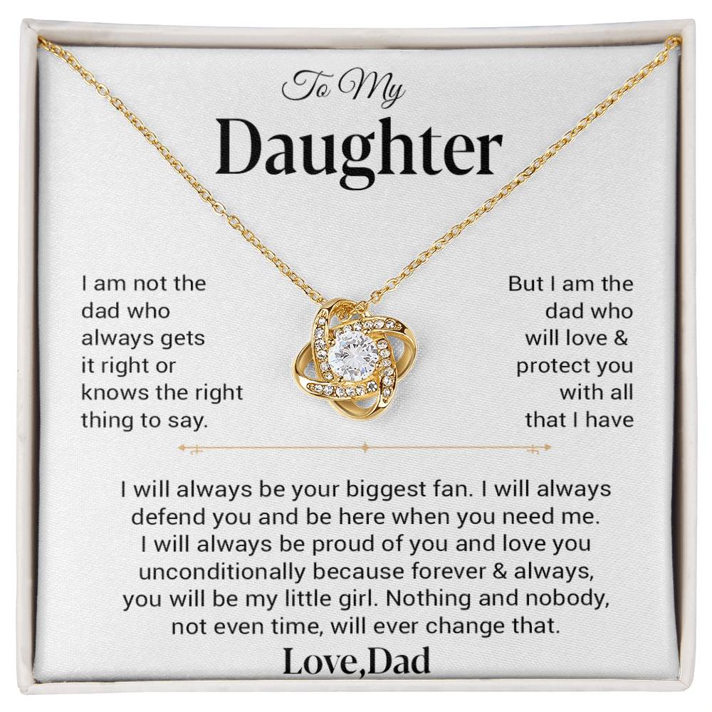 To My Daughter Necklace, Gift for Daughter from Dad, Father Daughter Necklace 21_11_White