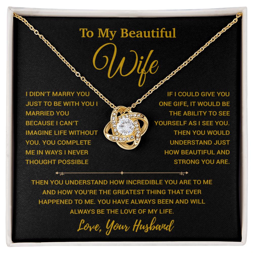 To My Wife Necklace, Christmas Gifts For Women, Anniversary Gift For Wife 11_9_Gold