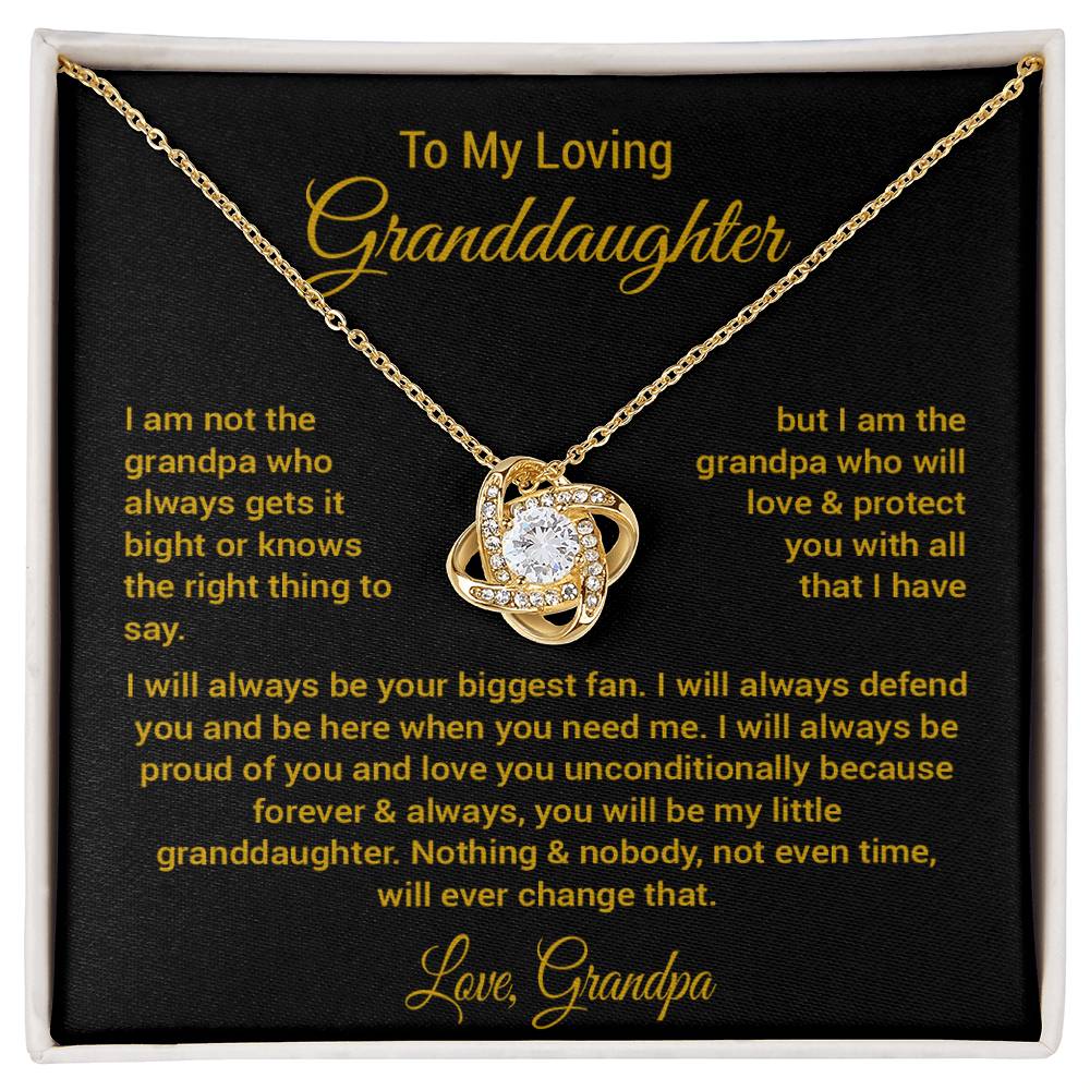 To My Granddaughter Necklace, Xmas Birthday Gift For Granddaughter from Grandpa 1_11_Gold