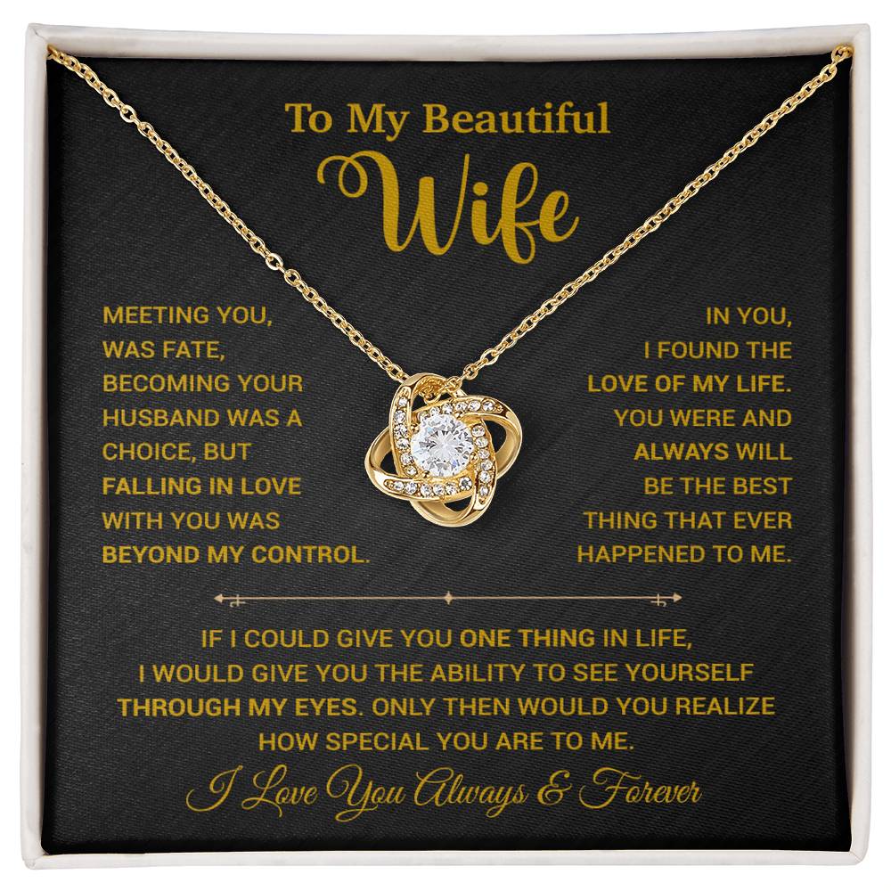 To My Wife Necklace, Wife Gift From Husband, Wife Husband Necklace, Christmas Gift 20_9_Gold