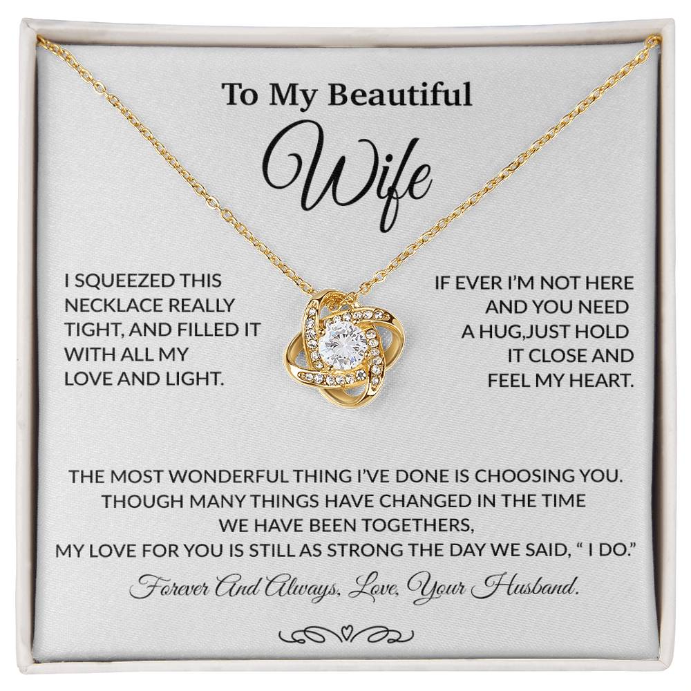 To My Wife Necklace, Gift For Wife, Anniversary Gift For Wife, Necklace For Wife 27_9_White