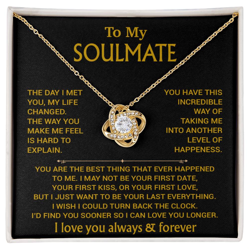 To My Soulmate Necklace, Soulmate Gift, Gift For Girlfriend, Christmas Gift 26_8_Gold
