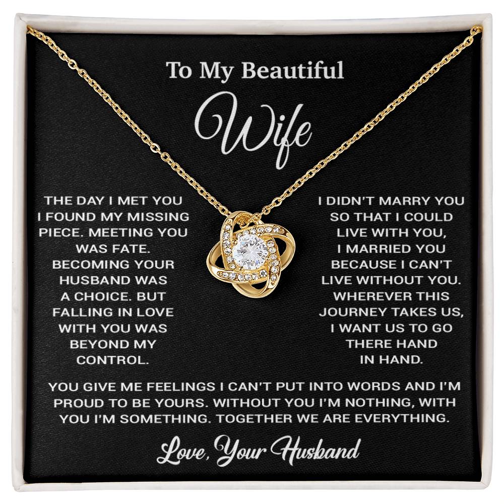 To My Wife Necklace, Vanlentines Gifts For Women, Anniversary Gift For Wife 2_2_Black
