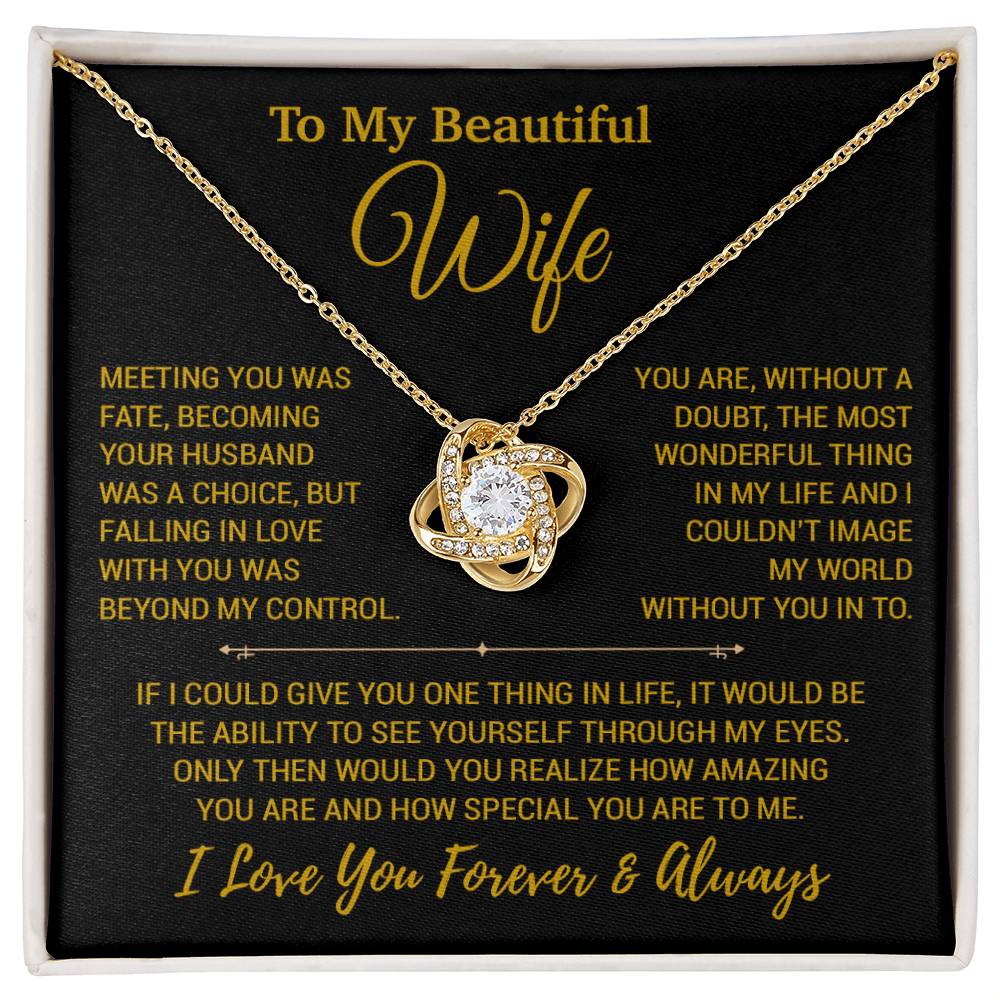 To My Wife Necklace, Christmas Gifts For Women, Anniversary Gift For Wife 25_12_Gold
