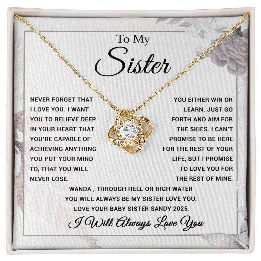 To My Sister Necklace, Birthday Gift For Sister from Brother, Brother to Sister 23_1