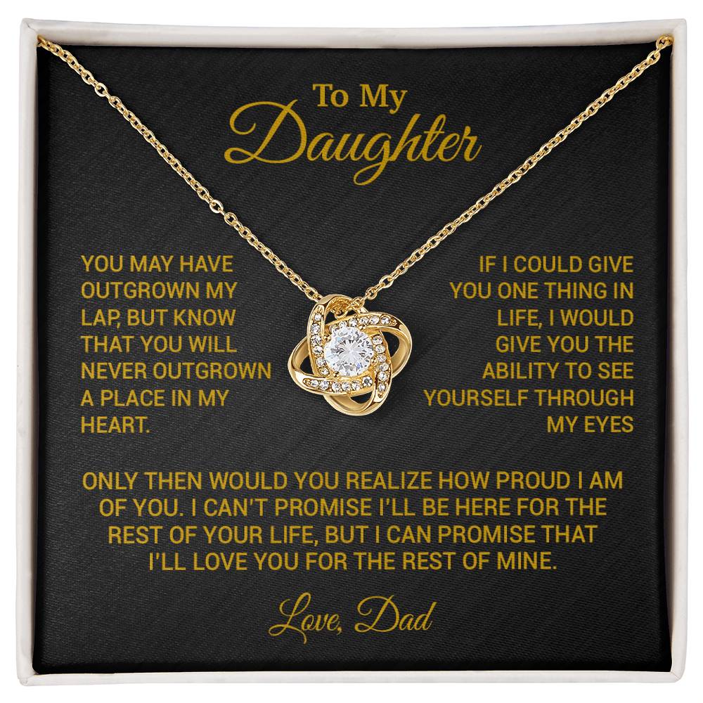 To My Daughter Necklace, Daughter Father Necklace, Daughter Gift From Dad 17_8_Gold
