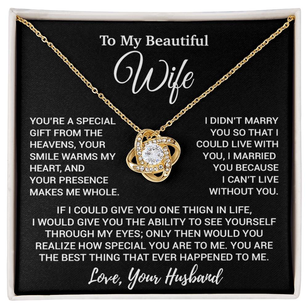 To My Wife Necklace, Christmas Gifts For Women, Anniversary Gift For Wife 1_8_Black