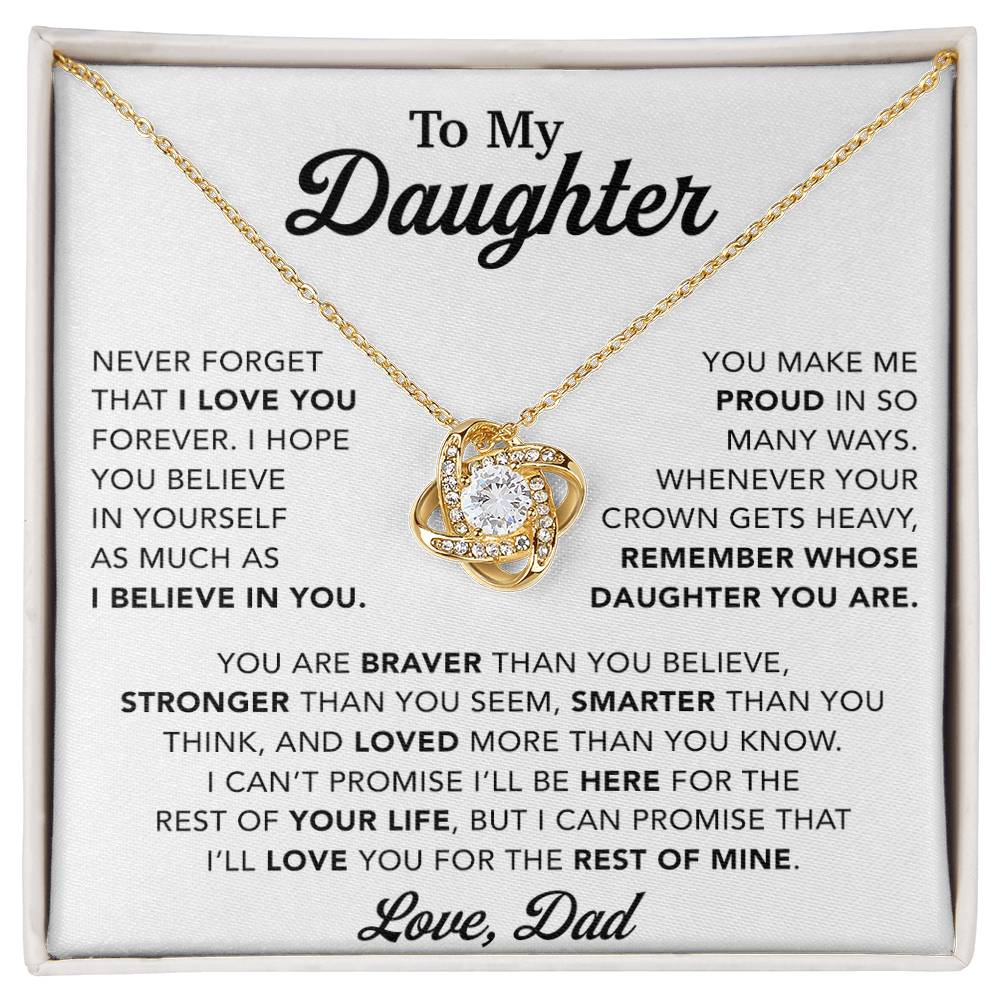 To My Daughter Necklace, Gift for Daughter from Dad, Father Daughter Necklace 29_10