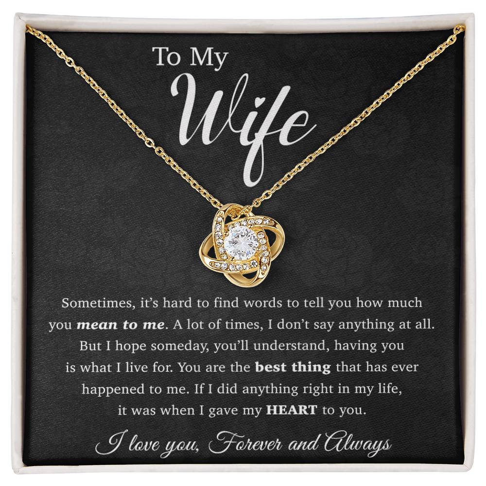 To My Wife Necklace, Anniversary Gift, Birthday Gifts For Her, Mother's Day Gift