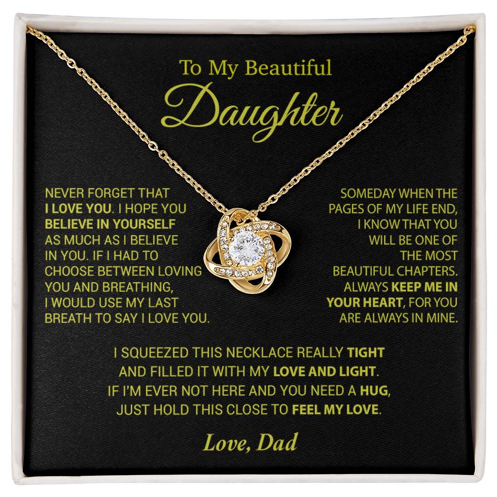To My Daughter Necklace, Daughter Father Necklace, Daughter Gift From Dad 6_9_xanh