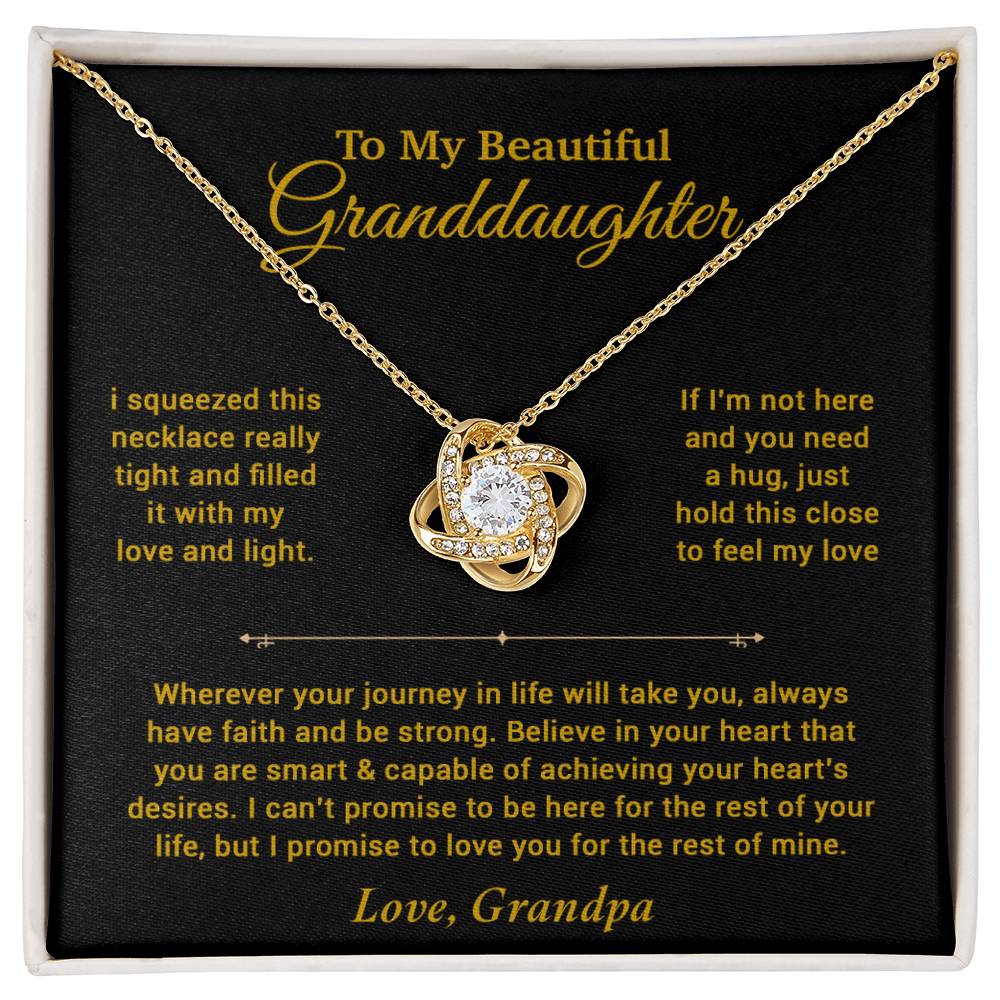 To My Granddaughter Necklace, Birthday Gift For Granddaughter, Birthday Gifts 11_6_Gold