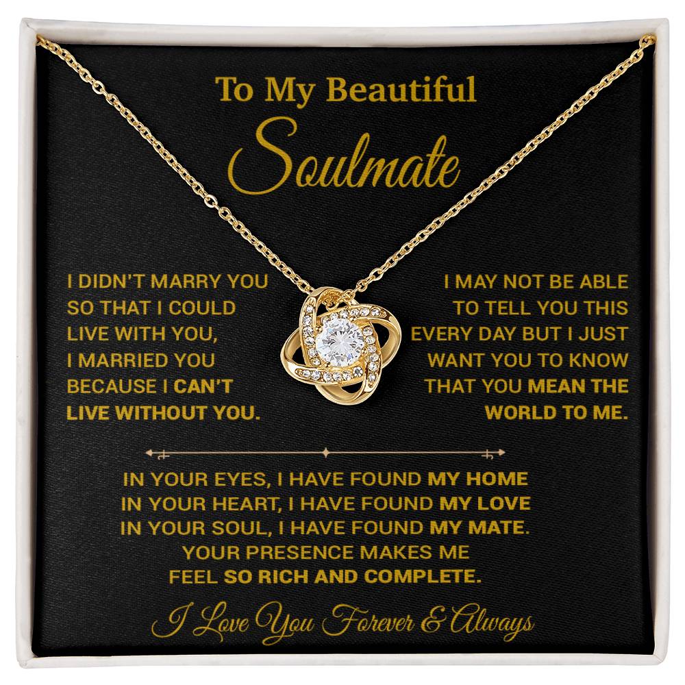 To My Soulmate Necklace, Soulmate Gift, Birthday Gift For Her