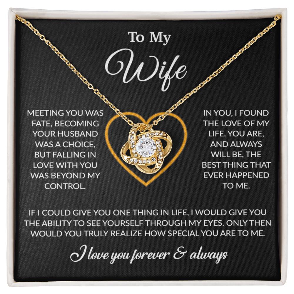 To My Wife Necklace, Gift For Wife, Anniversary Gift For Wife, Necklace For Wife 25_2_Black