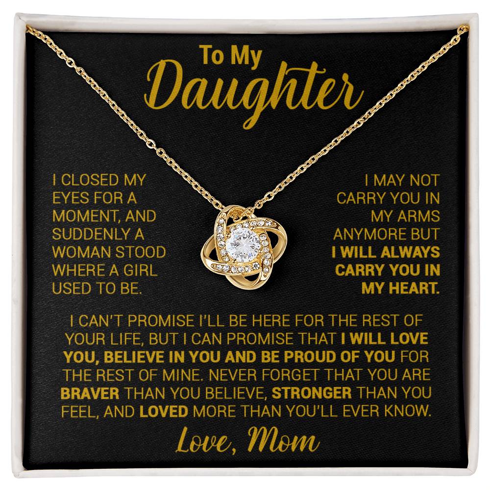 To My Daughter Necklace, Daughter Mother Necklace, Daughter Gift From Mom 22_8_Gold